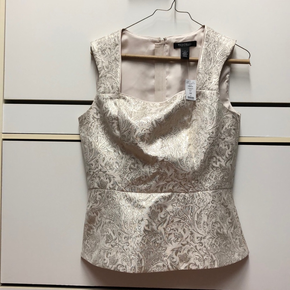 NWT White House Black Market Jacquard Bodice